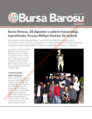 Bursa Barosu Bülteni - Ağustos 2017