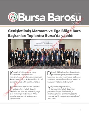 Bursa Barosu Bülteni - Eylül 2017