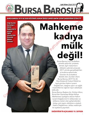Bursa Barosu Bülteni - Eylül 2019