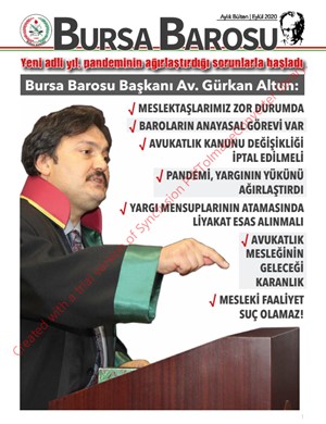 Bursa Barosu Bülteni Eylül-2020