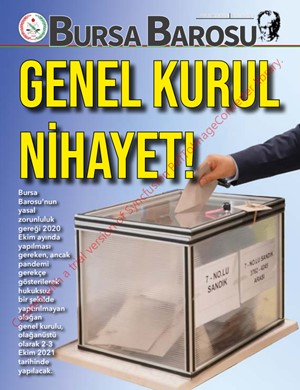 Bursa Barosu Bülteni Eylül-2021