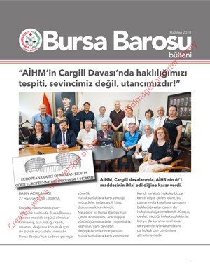 Bursa Barosu Bülteni - Haziran 2018