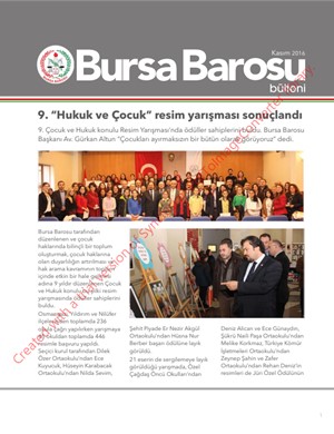 Bursa Barosu Bülteni - Kasım 2016