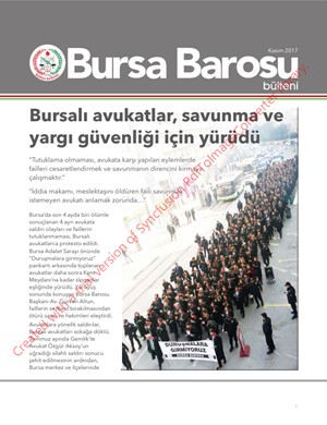 Bursa Barosu Bülteni - Kasım 2017