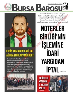 Bursa Barosu Bülteni Kasım-2021