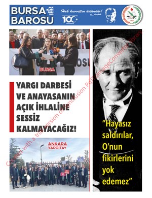 Bursa Barosu Bülteni Kasım 2023
