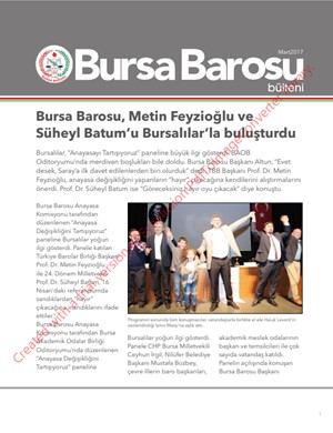 Bursa Barosu Bülteni - Mart 2017