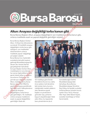 Bursa Barosu Bülteni - Şubat 2017