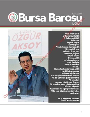 Bursa Barosu Bülteni - Temmuz 2017