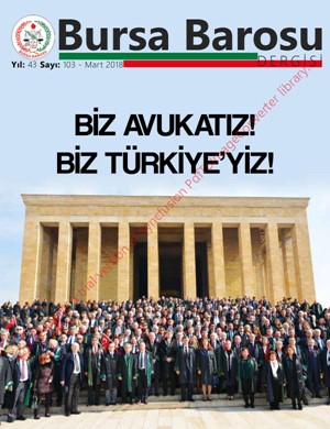 Bursa Barosu Dergisi - Sayı 103