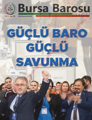 Bursa Barosu Dergisi - Sayı 122