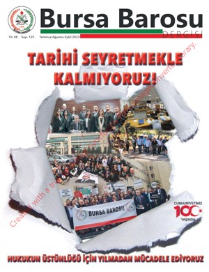 Bursa Barosu Dergisi - Sayı 125
