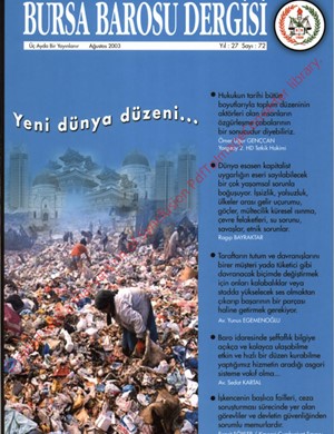 Bursa Barosu Dergisi - Sayı 72