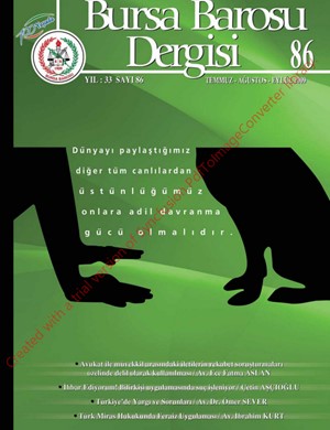 Bursa Barosu Dergisi - Sayı 86