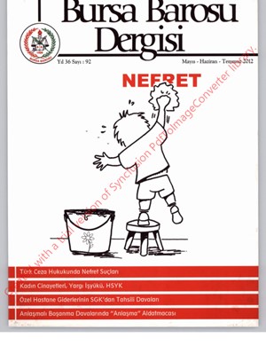 Bursa Barosu Dergisi - Sayı 92