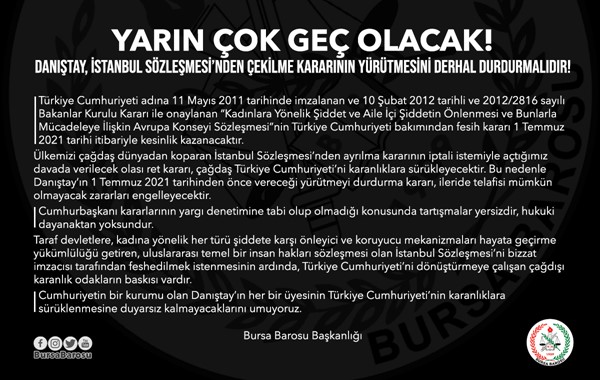 Yarın çok geç olacak!