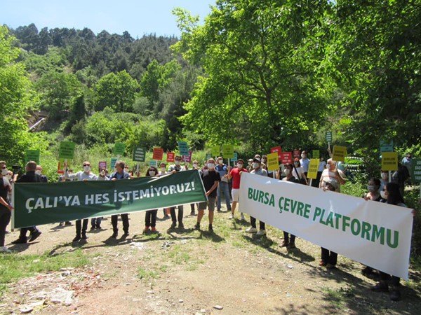 Çalı'daki ruhsatsız HES inşaatı belediye tarafından durduruldu