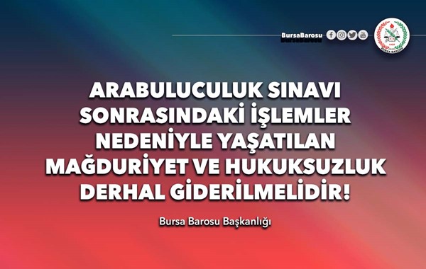 ARABULUCULUK SINAVI SONRASINDAKİ İŞLEMLER NEDENİYLE YAŞATILAN MAĞDURİYET VE HUKUKSUZLUK DERHAL GİDERİLMELİDİR!
