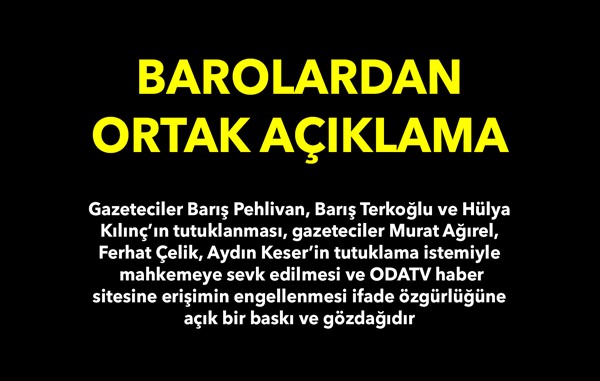 "Gazetecilerin tutuklanması açık bir baskı ve gözdağıdır"