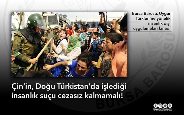 Çin'in, Doğu Türkistan'da işlediği insanlık suçu cezasız kalmamalı!