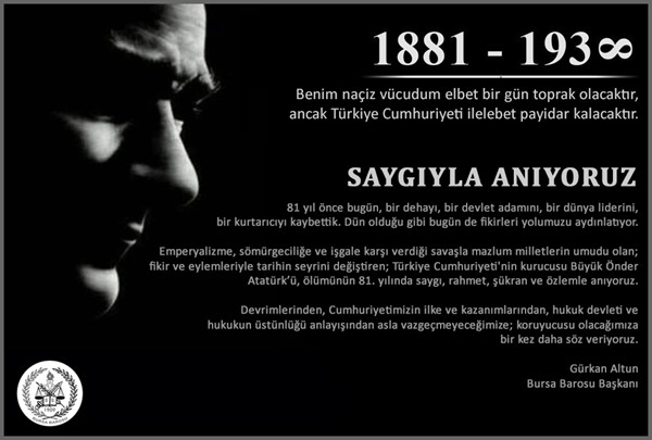 SAYGIYLA ANIYORUZ