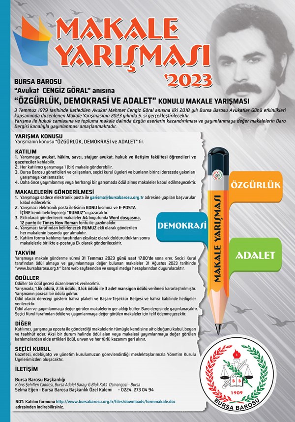 MAKALE YARIŞMASI - 2023