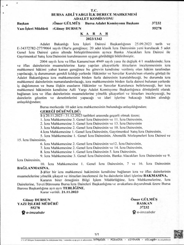 İcra Dairelerinin İcra Mahkemelerine Bağlanması
