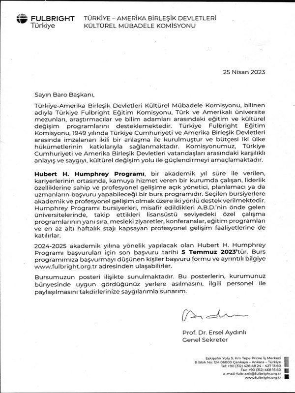 Fulbright Türkiye'nin eğitim ve burs duyurusu