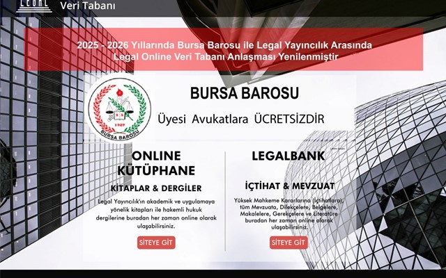 Bursa Barosu üyelerine ücretsiz