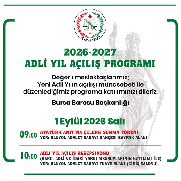 2026-2027 ADLİ YIL AÇILIŞ PROGRAMI