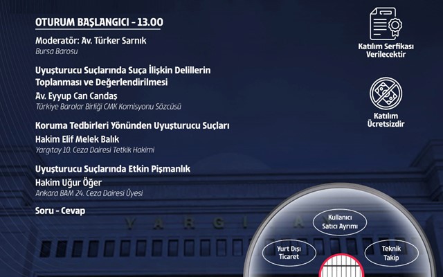TBB MESLEKİÇİ EĞİTİM SEMİNERİ "UYUŞTURUCU SUÇLARINDA YARGI PRATİKLERİ"