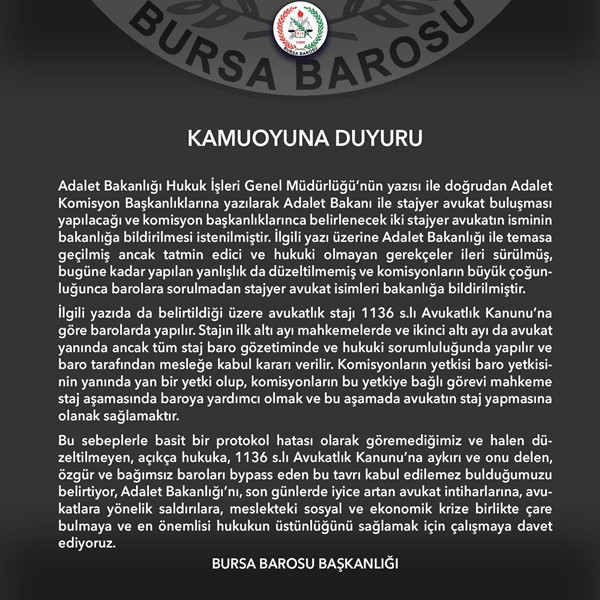 Adalet Bakanlığı'nın yaptığı basit bir protokol hatası değildir