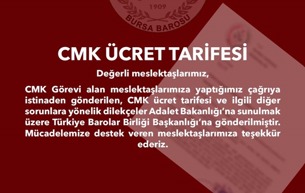 CMK Ücret Tarifesi