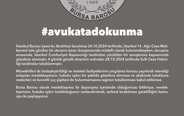 Meslektaşımız serbest bırakılmalıdır