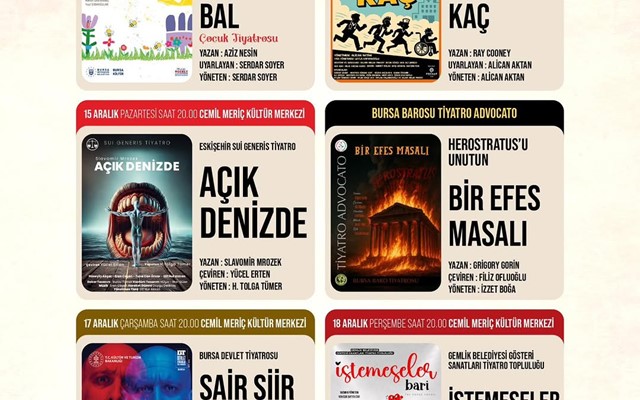 6. Özgür Aksoy Tiyatro Günleri 14-18 Aralık'ta