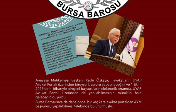 UYAP avukat portal üzerinden AYM başvurusu yapılabilecek