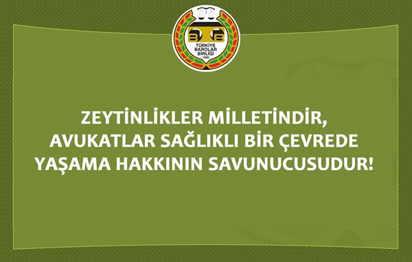 ZEYTİNLİKLER MİLLETİNDİR, AVUKATLAR SAĞLIKLI BİR ÇEVREDE YAŞAMA HAKKININ SAVUNUCUSUDUR!