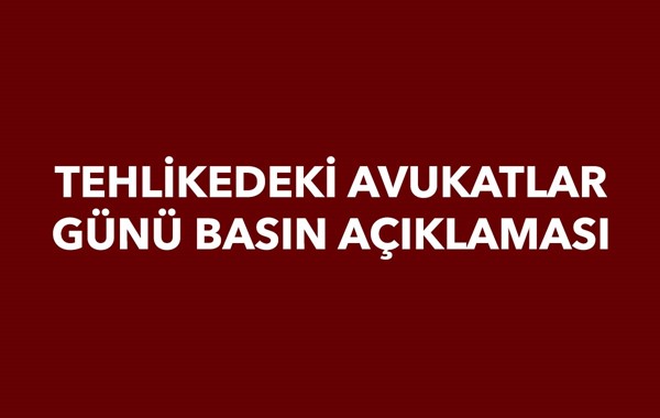 TEHLİKEDEKİ AVUKATLAR GÜNÜ BASIN AÇIKLAMASI