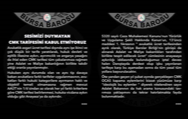 SESİMİZİ DUYMAYAN CMK TARİFESİNİ KABUL ETMİYORUZ