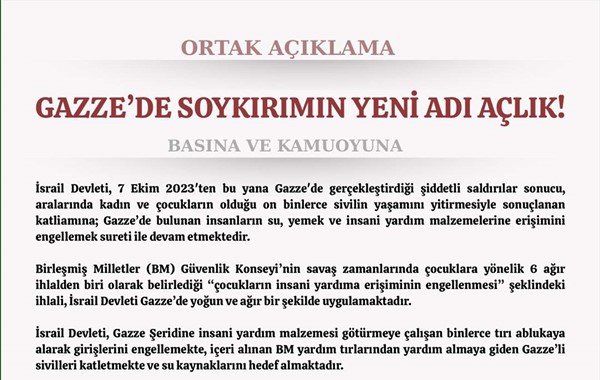 Gazze'de soykırımın yeni adı açlık!