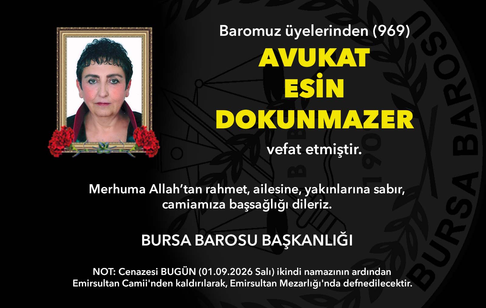 Avukat Esin Dokunmazer vefat etti