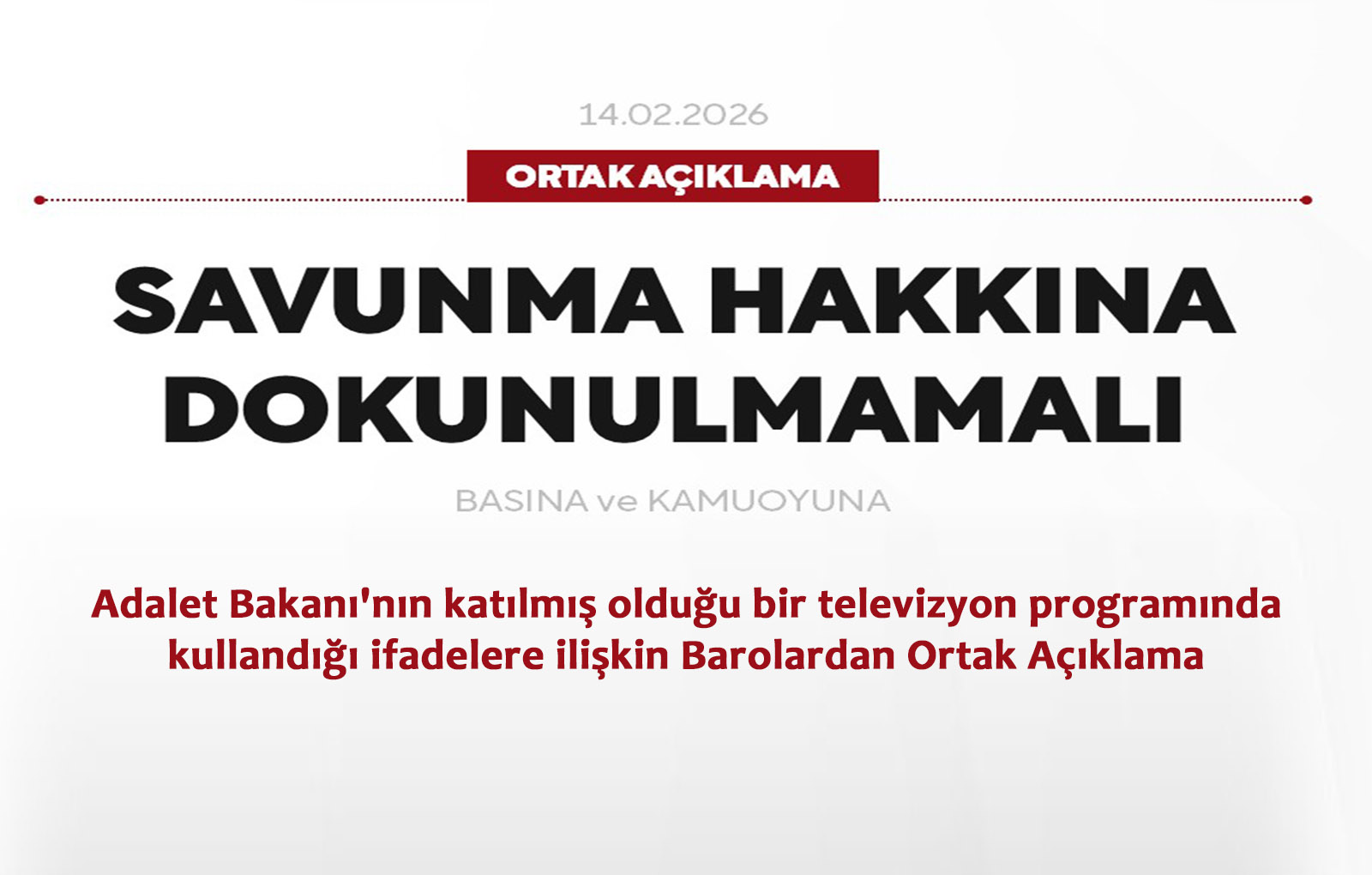 SAVUNMA HAKKINA DOKUNULMAMALI