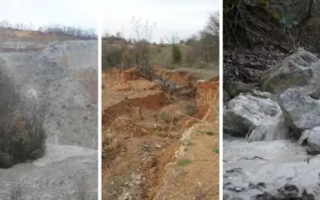 KİRAZLIYAYLA'DA HUKUKA AYKIRI KURULAN TESİSİN ATIK DEPOSU ÇÖKTÜ