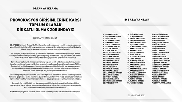 Provokasyon girişimlerine karşı toplum olarak dikkatli olmak zorundayız