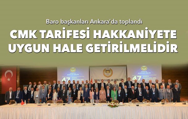 CMK Tarifesi Hakkaniyete Uygun Hale Getirilmelidir