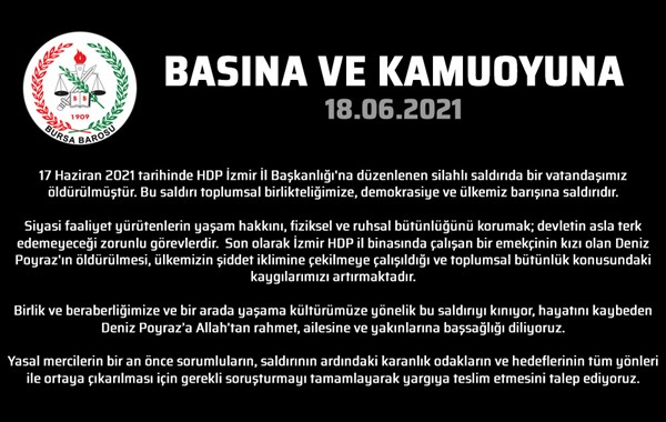 BASINA VE KAMUOYUNA | 18.06.2021
