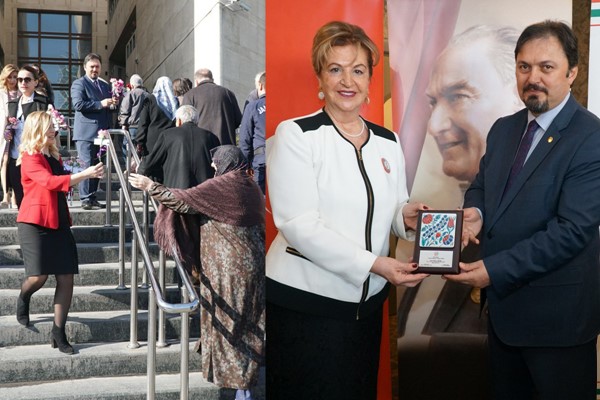Bursa Barosu, adliyede kadınlara karanfil dağıttı, Güçlü Kadın Başarı Ödülü verdi