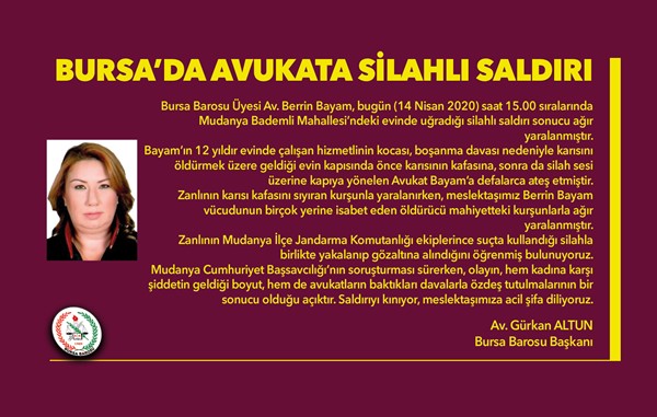 Av. Berrin Bayam'a silahlı saldırı