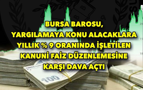 Yüzde 9'luk yasal faize iptal davası