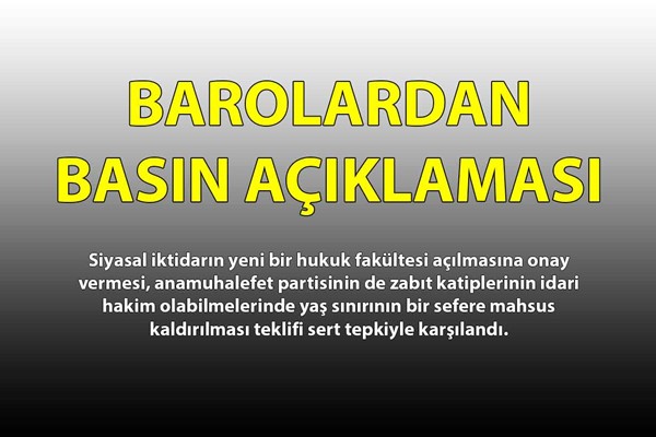 Barolardan ortak basın açıklaması